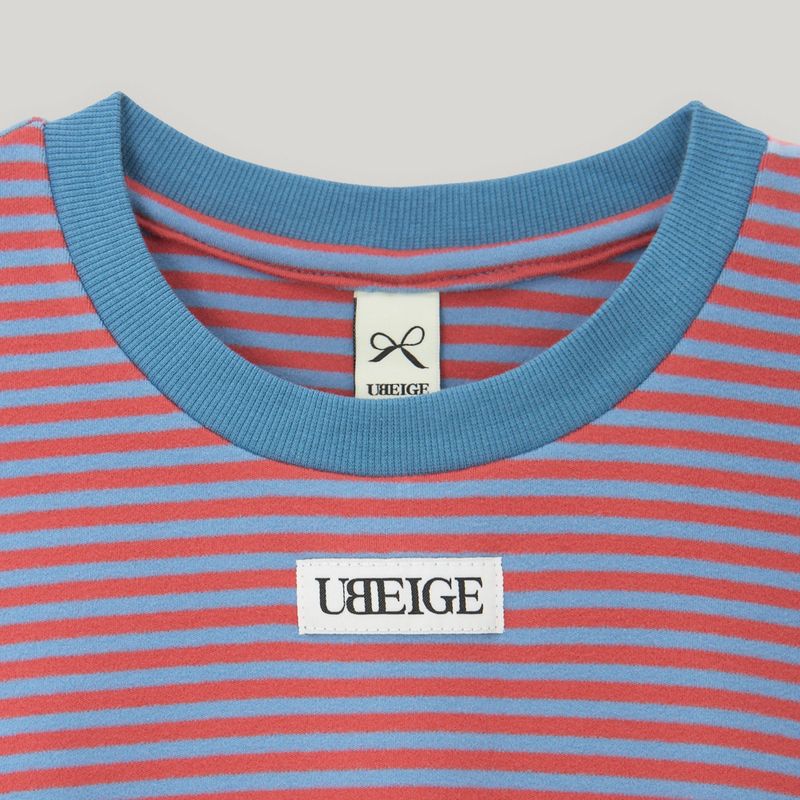 Pink/Sky Blue Stripe Fleece MTM