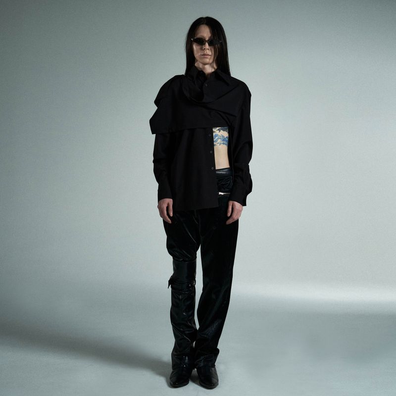 Draping Cowl Shirt