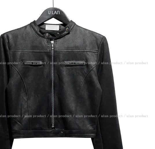 Saika Suede Cropped Rider Jacket