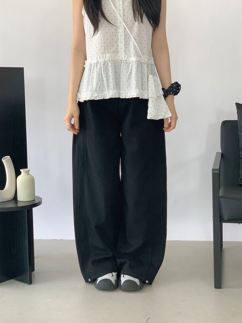 Cabri balloon button wide pants