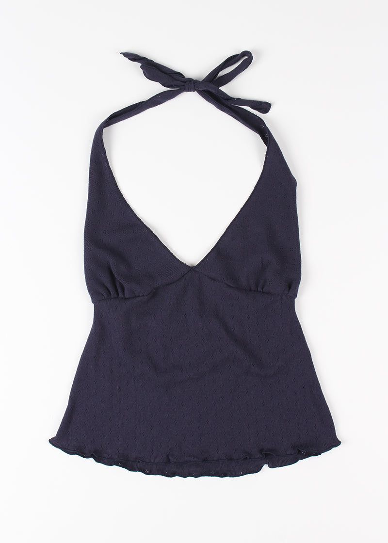 SPRING PUNCHING HALTER SLEEVELESS