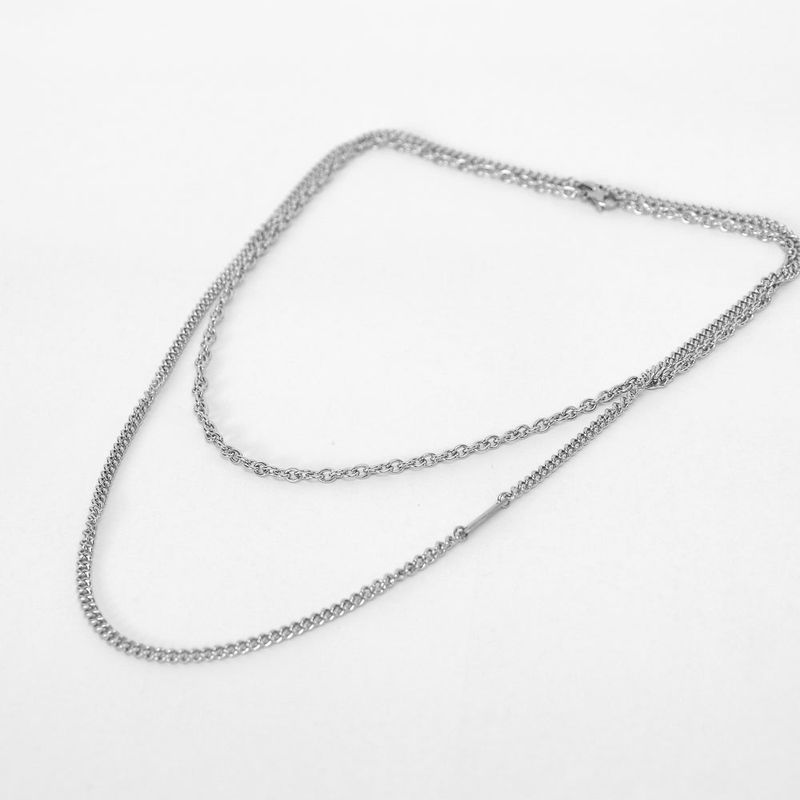 a men's layered necklace_CLEF CLEAN TONE NEC