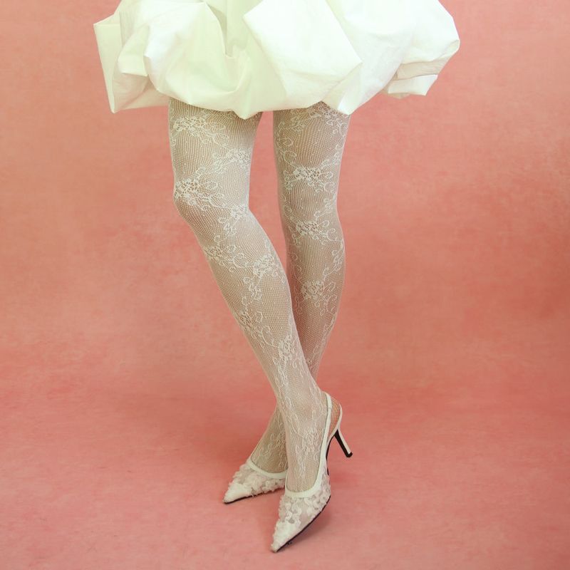 onnitella（オニテラ）の「victorian lace tights (white)（Fashion Accessories）」