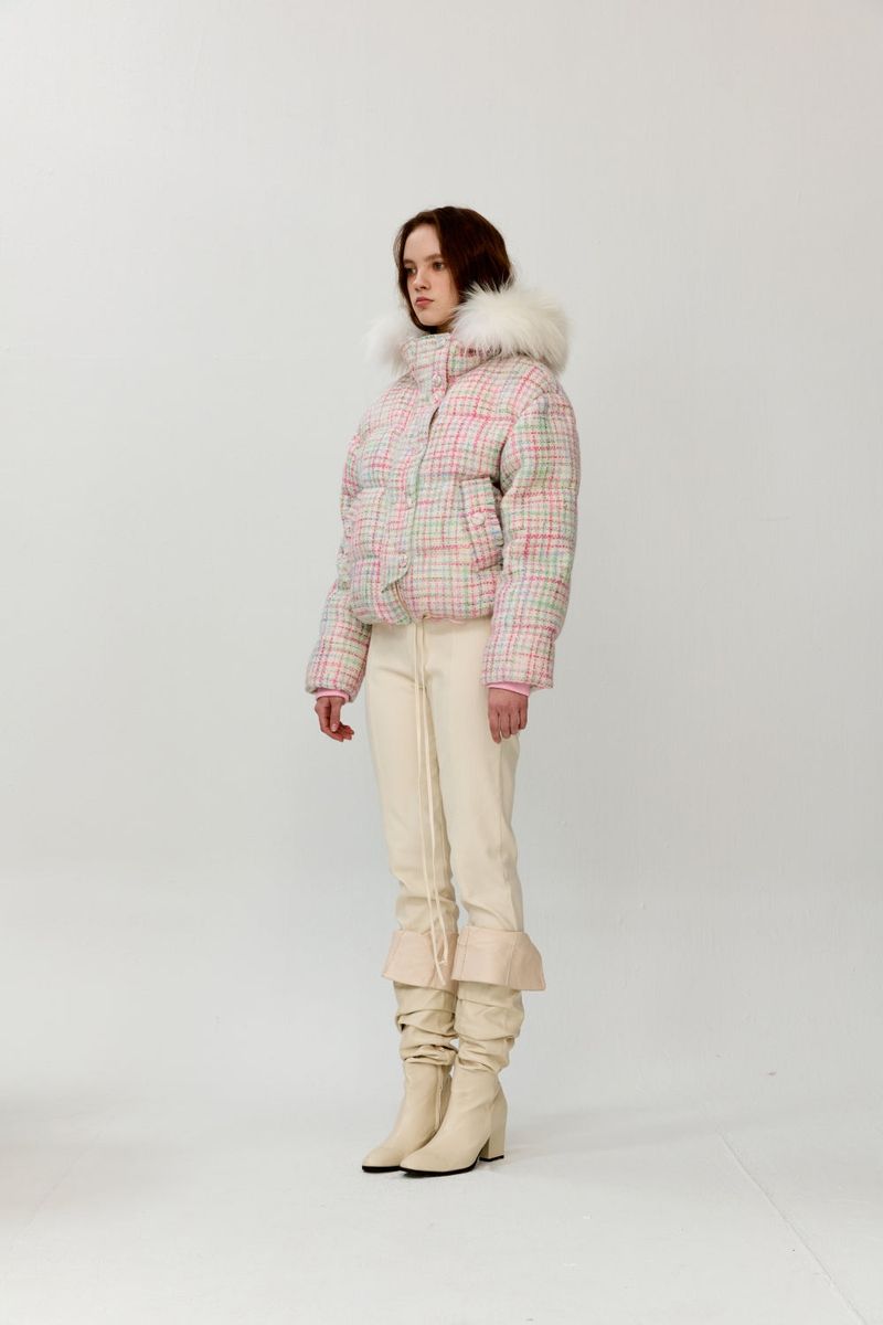 Tweed down jacket