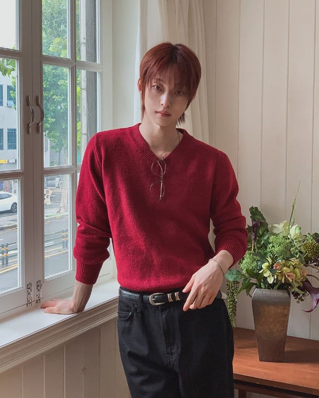 Lido Wool V-neck Crop Knit