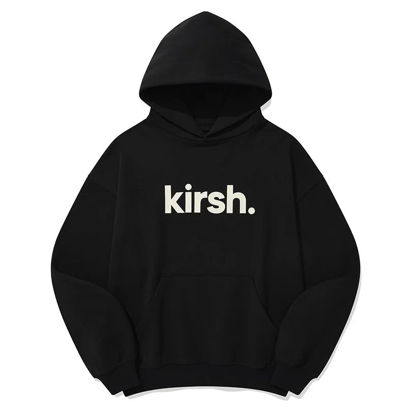 KIRSH（キルシー）の「KIRSH WORDING LOGO LOOSE FIT HOODIE - BLACK（Tops）」