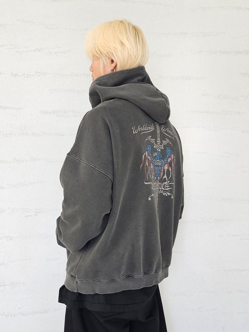 VENTIQUE Pigment Sword King hoodie 2colors