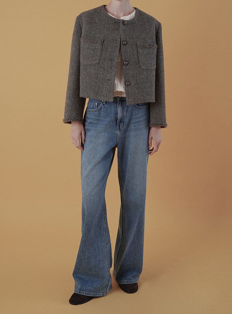 Poem tweed jacket_gray