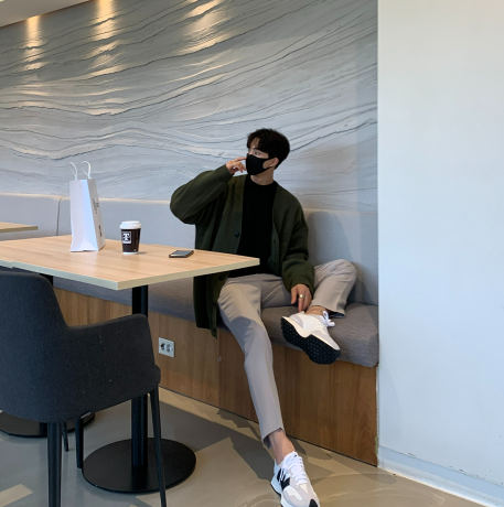 flander plain overfit cardigan