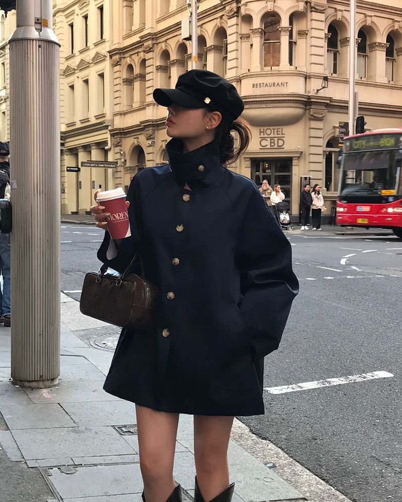 [BELLIDE MADE] single half trench coat
