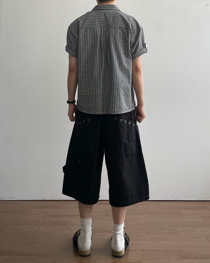 Pore Eyelet Bermuda Pants