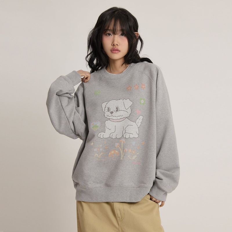 Vintage GOOREUM Drawing Raglan Sweatshirt