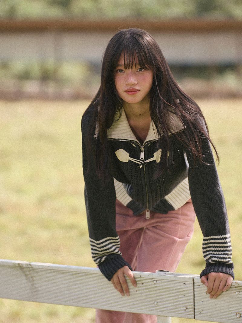 Toggle Button Wool Cardigan