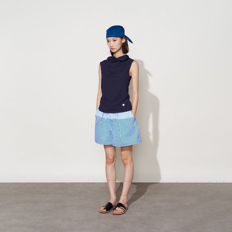 FMACM Adjustable-Length Three-in-One Checked Detachable Trousers