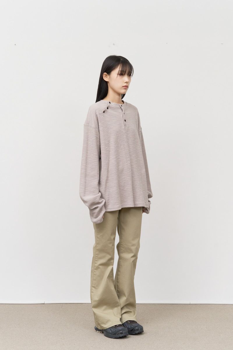 トフィヘンリーネック長袖Tシャツ
