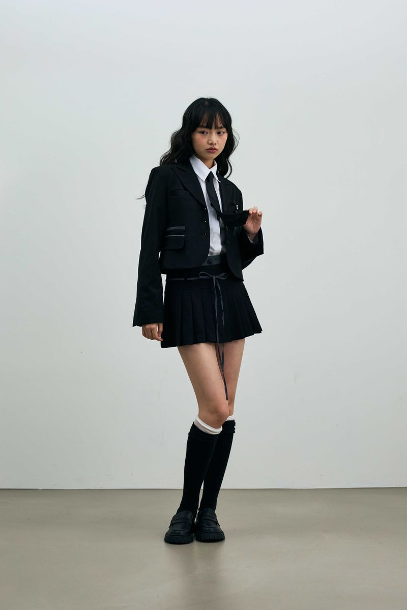 SCARLET PLEATS SKIRT PANTS / BLACK