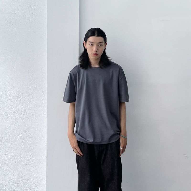 Cool Grey Drop Shoulder Tee