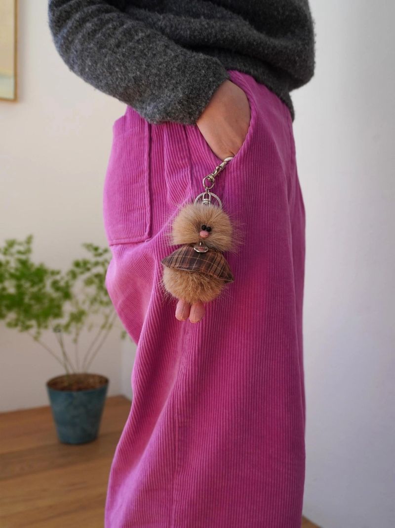 Keyring Acc 'Winter Check Cape’ - 2 Color