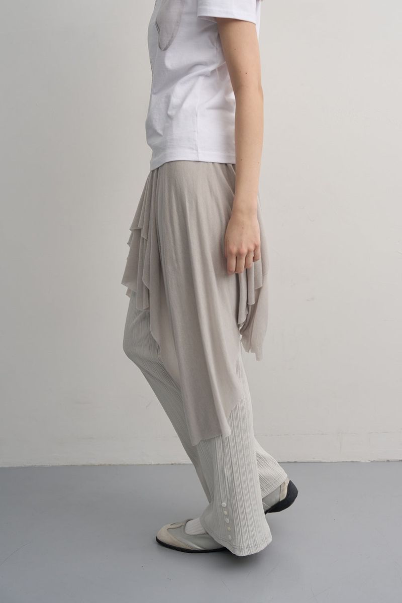  PLEATS BANDING BUTTON PANTS 