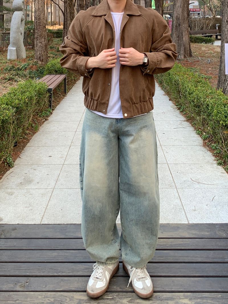 Mensfloor（メンズフロア）の「Open Collar Suede Jacket（Jackets/Outerwear）」
