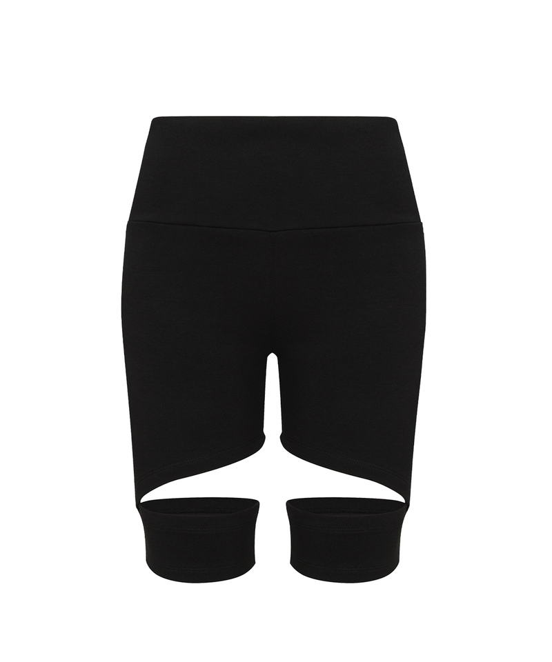 Innermuseum(インナーミュージアム)の「Two-Tone Layered Biker Shorts (MATT BLACK)(Pants)」