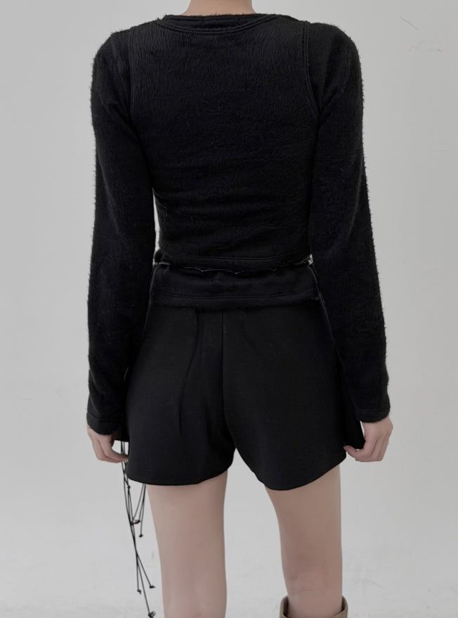 Bude Fur Sleeveless Cardigan Set