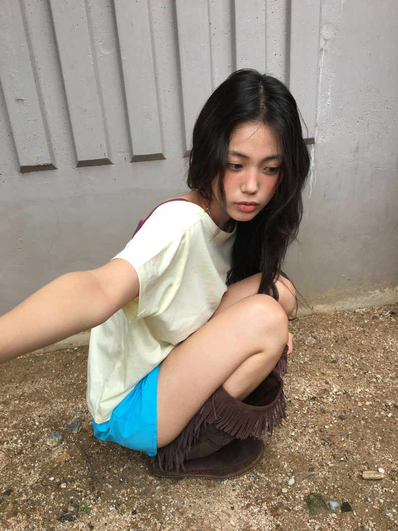 Neon button shorts (2color)