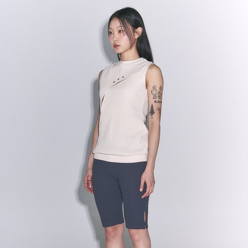  Eyelet Point Sleeveless (ivory)