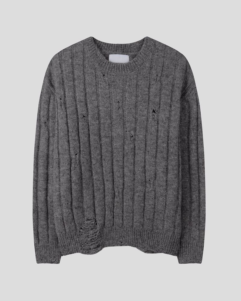 MG Wool Blend Damage Knitwear (4 colors)
