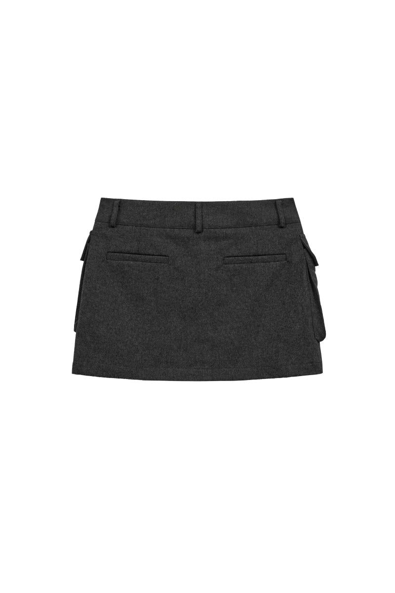 wool pk skirt (dark grey)