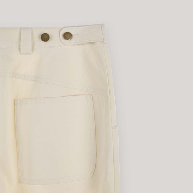 Cream Wide Wing Pants