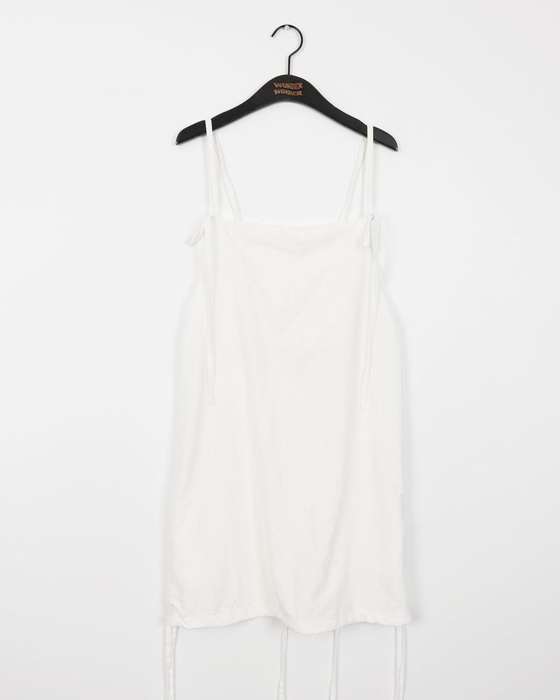 Tusha Ribbon Strap Nylon Layered Mini Dress