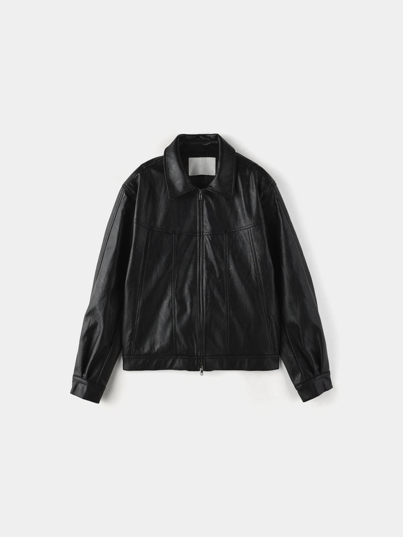 Fear Curved Leather Jacket