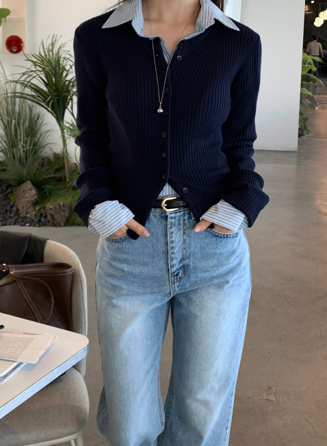 Knits Melting Ribbed Round Cardigan