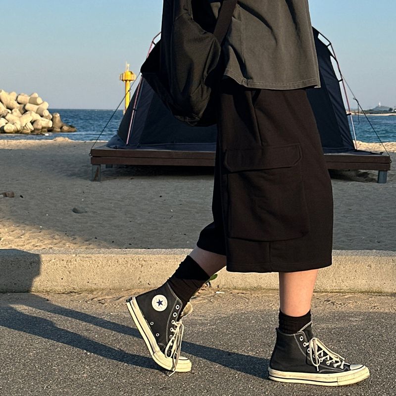 nareum(ナルム)の「NR バミューダカーゴスウェットハーフパンツ(パンツ)」