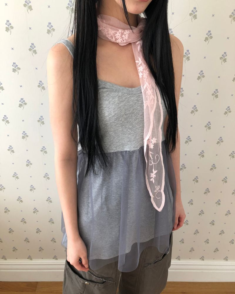 Bunch Flower Lace Scarf