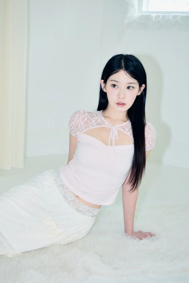 Angel bloom skirt (Cream) 