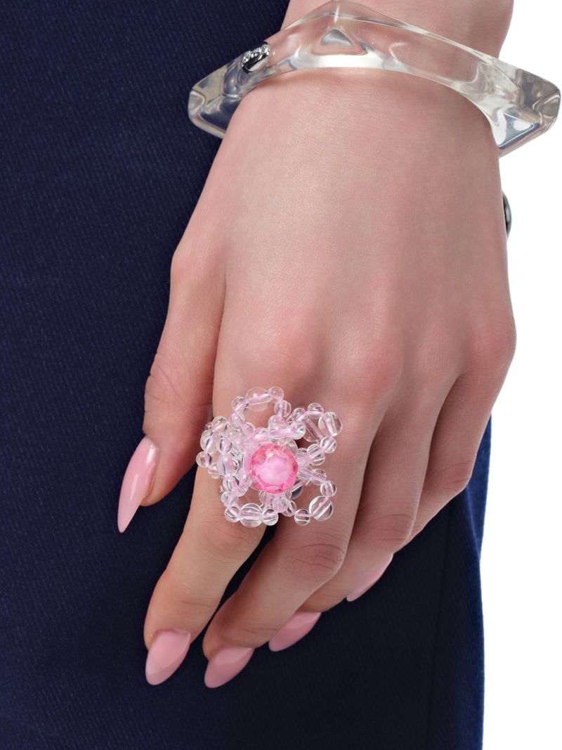 JELLY FLOWER RING (PINK)