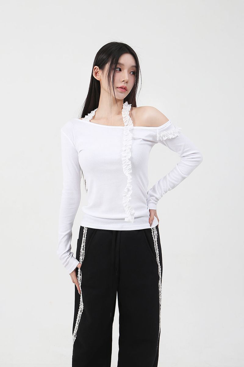 Frill Long Sleeve T-shirt