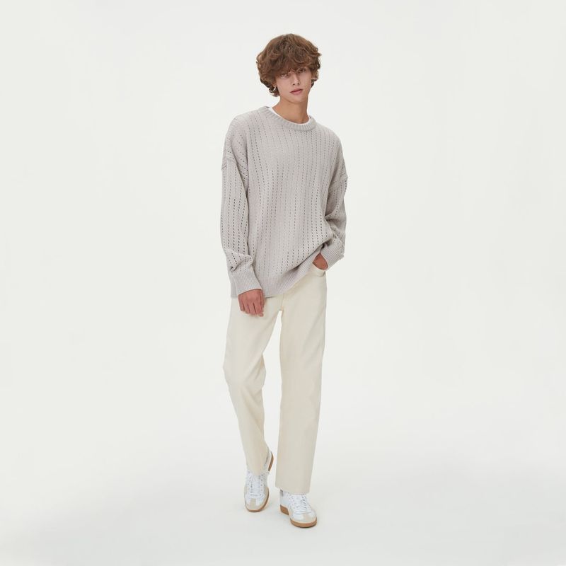 PUNCHING ROUND KNIT_GRAY