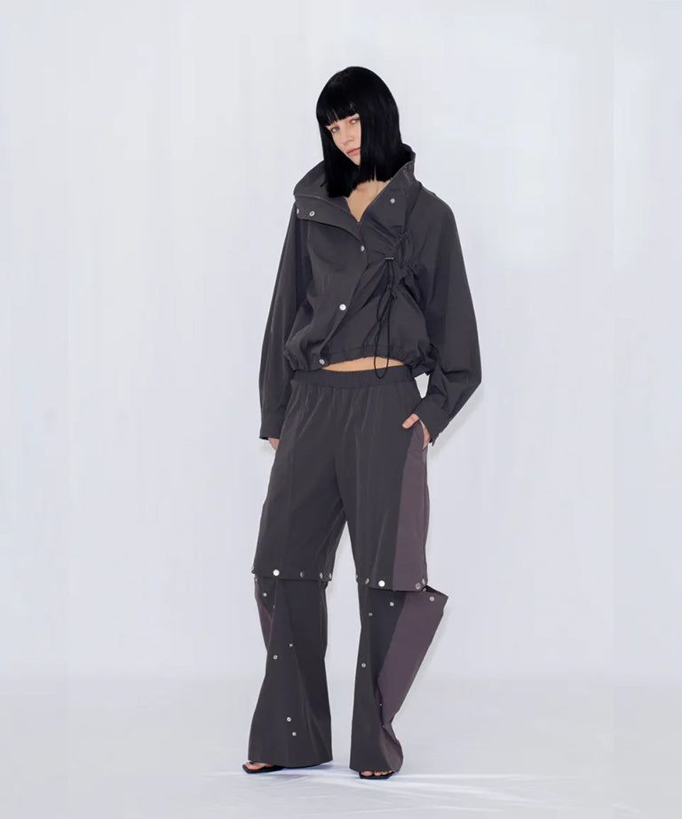 DRAWSTRING TRACK JACKET