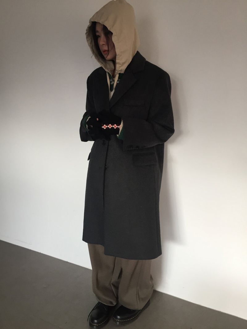 Wool Blend Essential Long Coat (2 Colors)