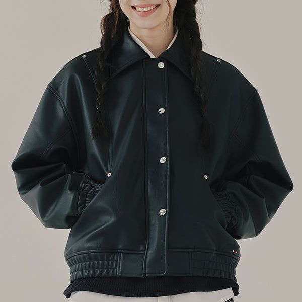 ROMANTIC CROWN（ロマンティッククラウン）の「VEGAN LEATHER BIKER JACKET_BLACK（Jackets/Outerwear）」