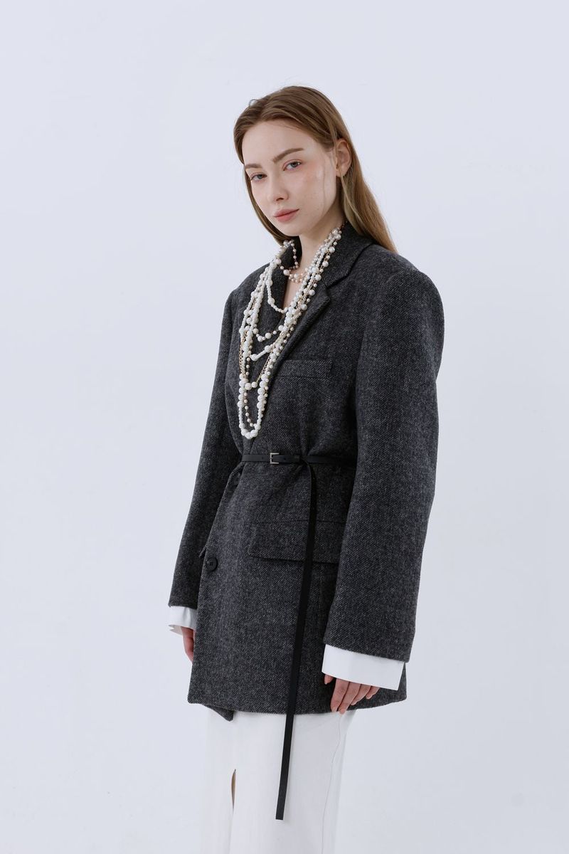 DADDY CONTOUR WOOL JACKET_BLACK