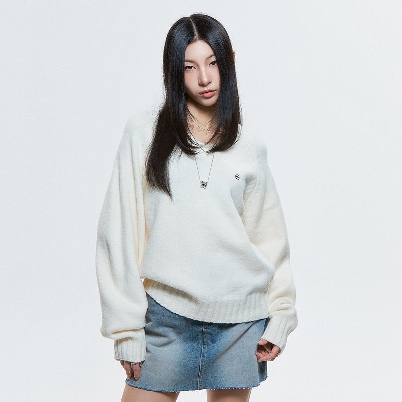 (DUC) Raglan Knit Ivory