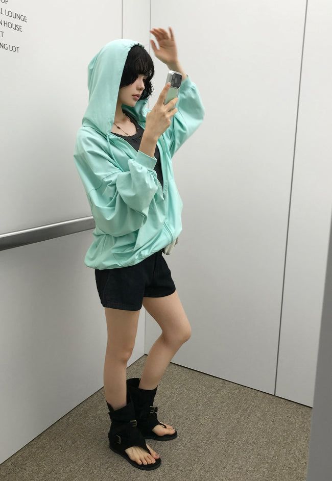 (NON-FADE) RAW DENIM SHORTS