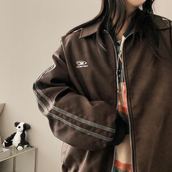 Vessel Track King Oversized Washing Leather Jacket