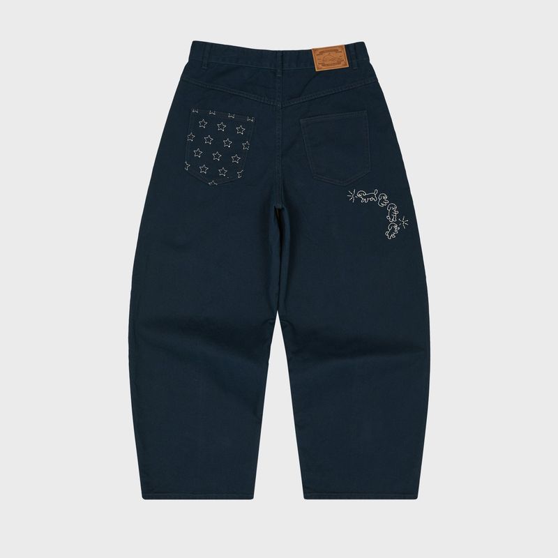 Curved Cutting Cotton Pants