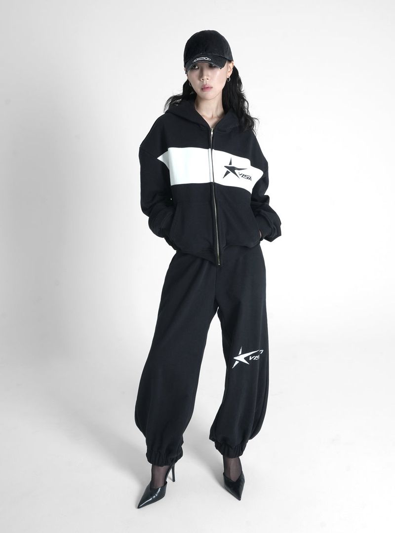 STAR LOGO JOGGER PANTS BLACK
