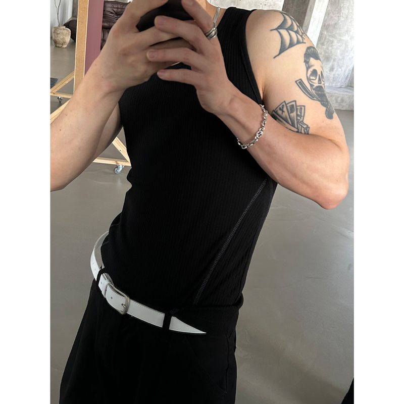 LAURANT（ロラン）の「[MUSCLE FIT] Curve line musclefit sleeveless(3color)（Tops）」